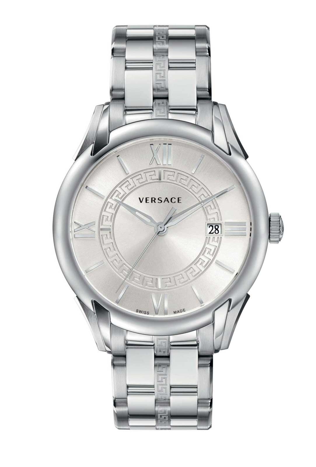 Versace QUARTZ 3 HANDS watch 715.2 WHITE/SILVER SUNRAY DIAL
